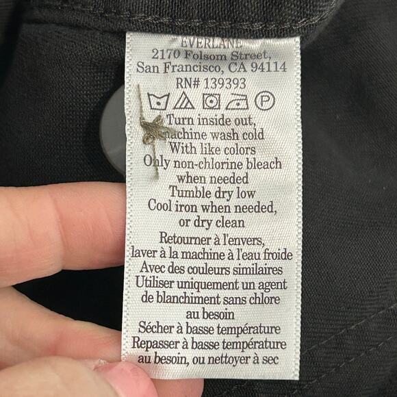 New Everlane The Tencel Utility Pant Tapered Leg Black Women's 6 NWT Patchwork - Picture 11 of 13